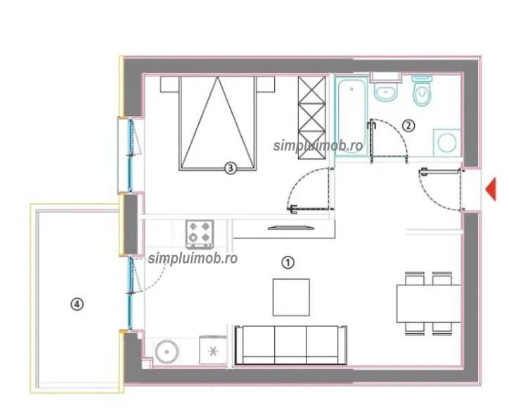 2 Camere Hils Titanium Bloc Nou - Poză 9