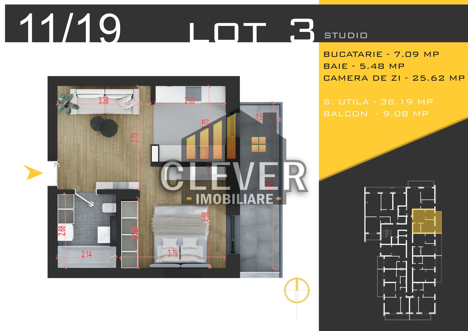 Garsoniera Dubla  Ideala Investitie-Metrou Nicolae Teclu - Poză 2