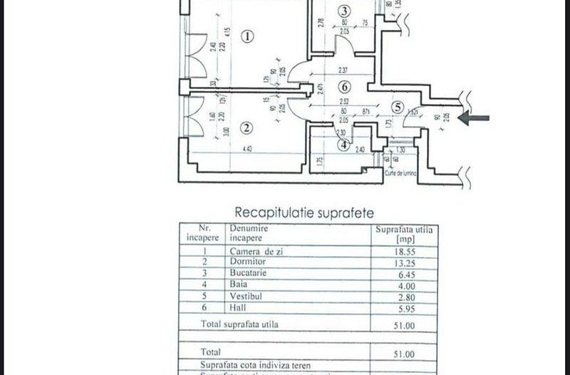 Apartament 2 cam nemobilat  si curte proprie - Poză 5