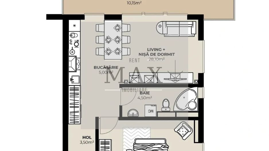 Apartament 2 camere de vânzare 41 mp Et 9 Mărăști  bloc nou Premium - Poză 1