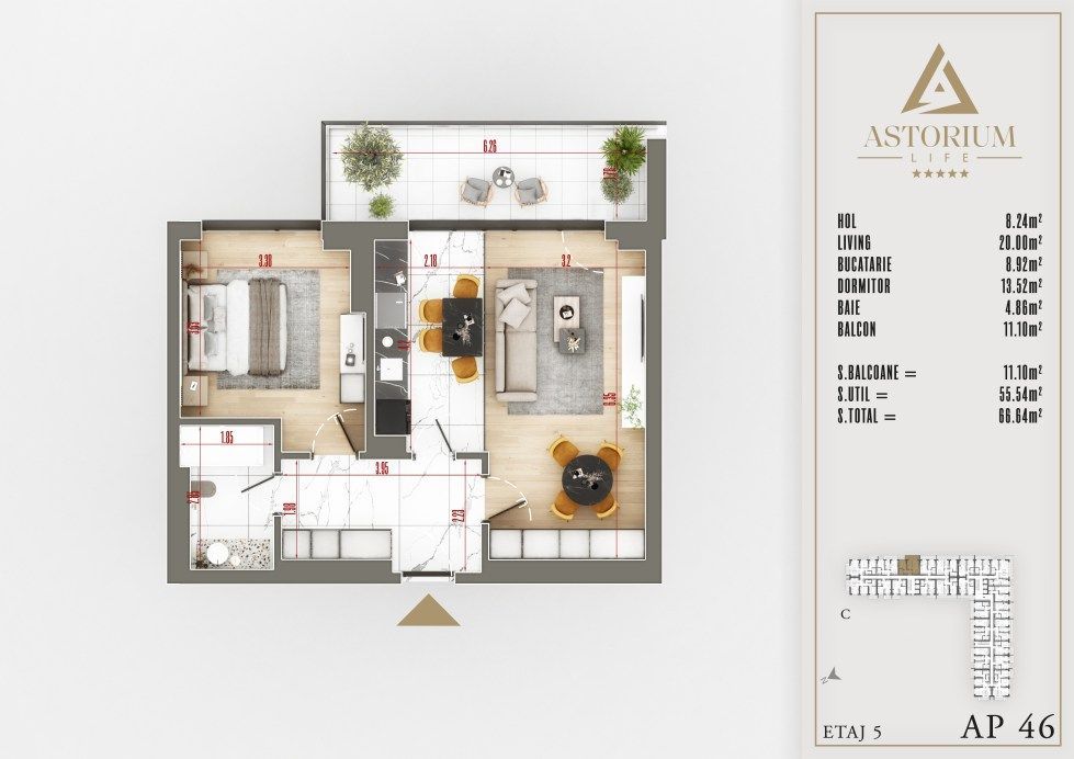 Ap 2 Cam / Astorium Life/ Finisaje din Gama de Lux/ Comision 0! - Poză 1