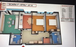 Apartament 3 camere | Etaj 1 | 80 MPU | Balcon | Turnisor - Poză 8