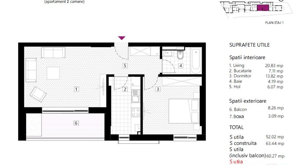 APARTAMENT 2 CAMERE | PROIECT NOU | PREMIUM | STEFAN CEL MARE - Poză 7