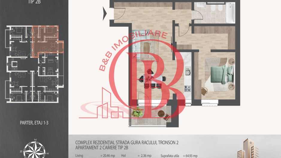 2 camere cu dresing  Pallady Metrou Nicolae Teclu - Poză 12