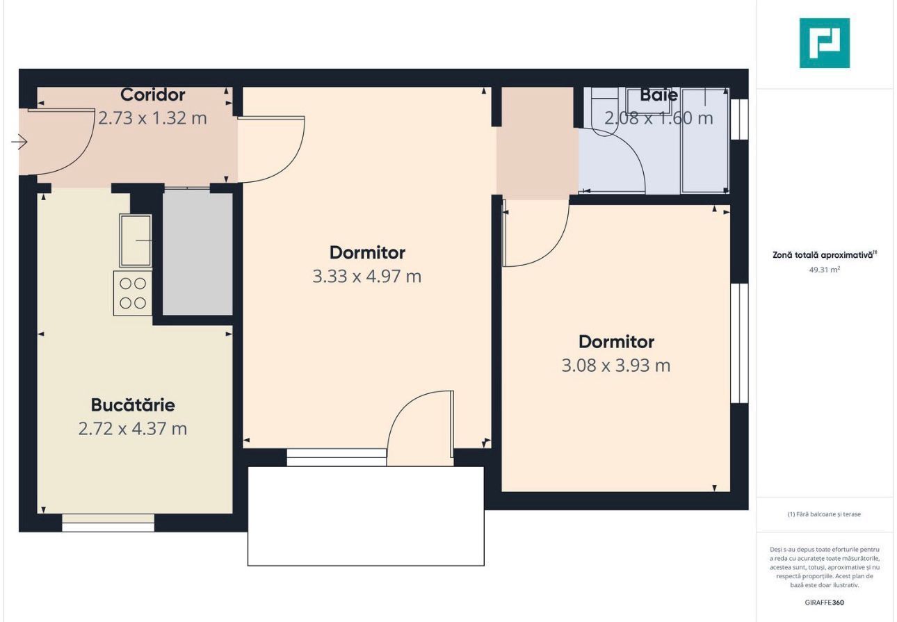 Apartament cu 2 camere zona Vlaicu- Preț Atractiv - Poză 8