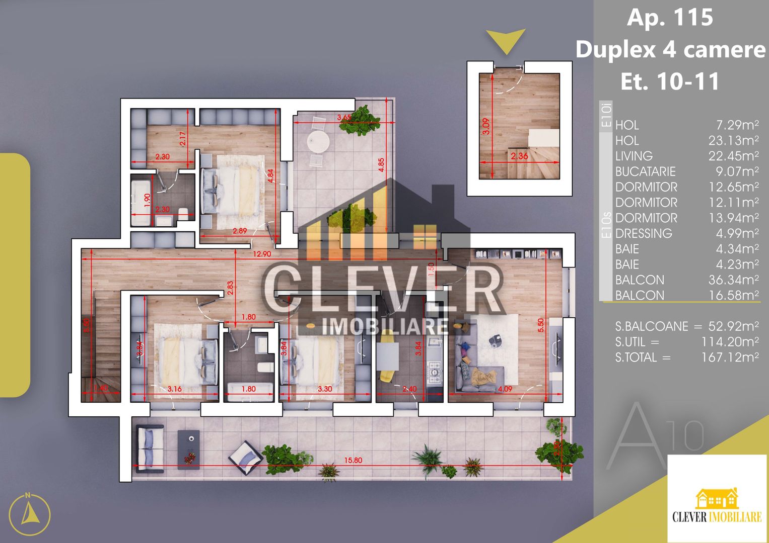 Apartament Finalizat 4 Camere Parcare Bonus Metrou Teclu - Poză 16