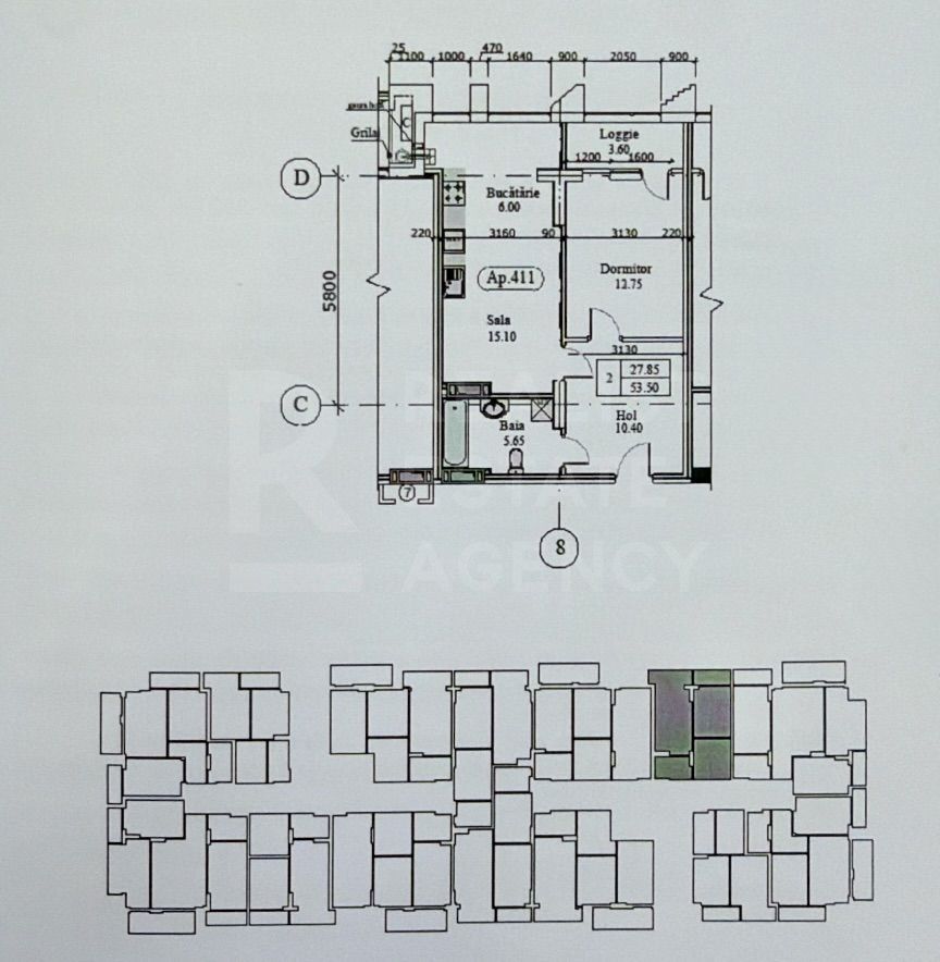 Vânzare, apartament, 1 cameră, Bulevardul Europei, Botanica. - Schiță 5