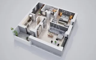 Apartament 2 camere, decomandat, ansamblu nou Calea Surii Mici - Poză 11