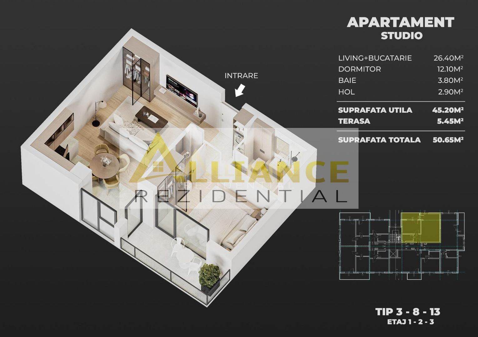 APARTAMENTE 2 CAMERE DE VÂNZARE ÎN EXCLUSIVITATE - ȘOSEAUA LEORDENI - Poză 5