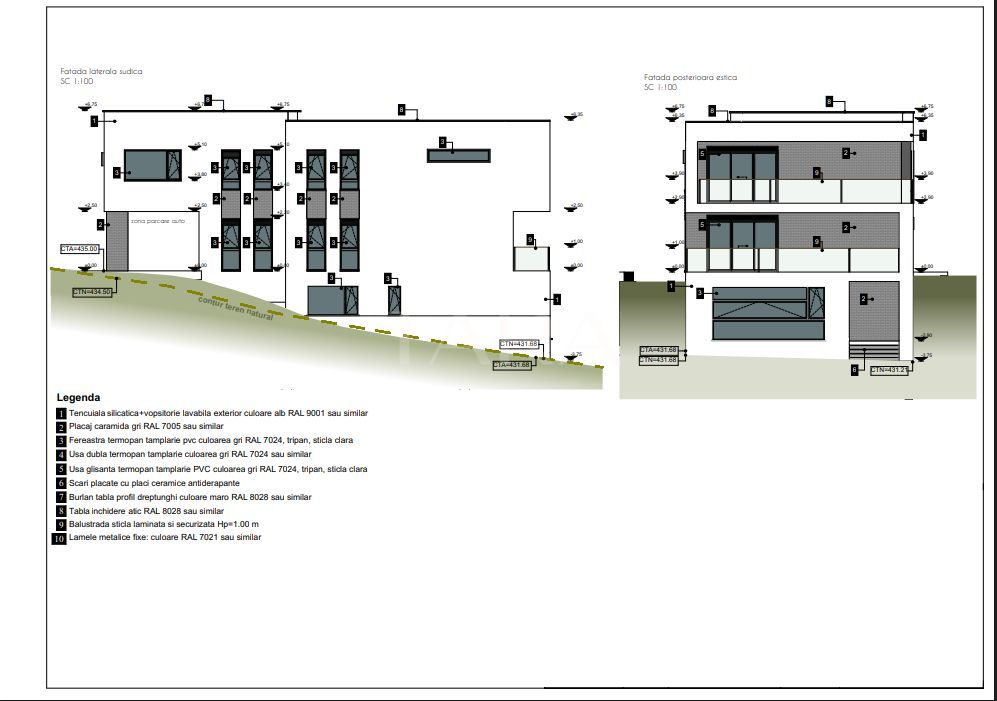 Arhitectura contemporana. Parte de duplex. Cartierul nou Câmpului. - Poză 21