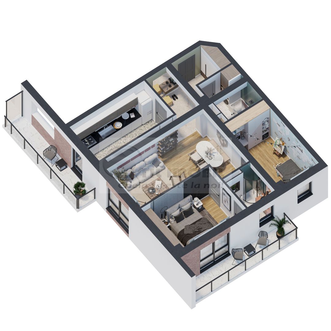 Apartament NOU 3 camere, 81 mp 0% COMISION - Poză 4