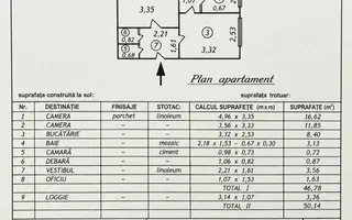 2 camere decomandat | Favorit | etaj 3/10 - Schiță 13