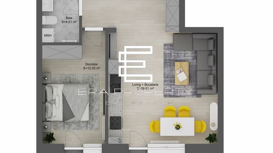 Apartament 2 camere  LA ALB-Doamna Stanca/Selimbar - Schiță 4