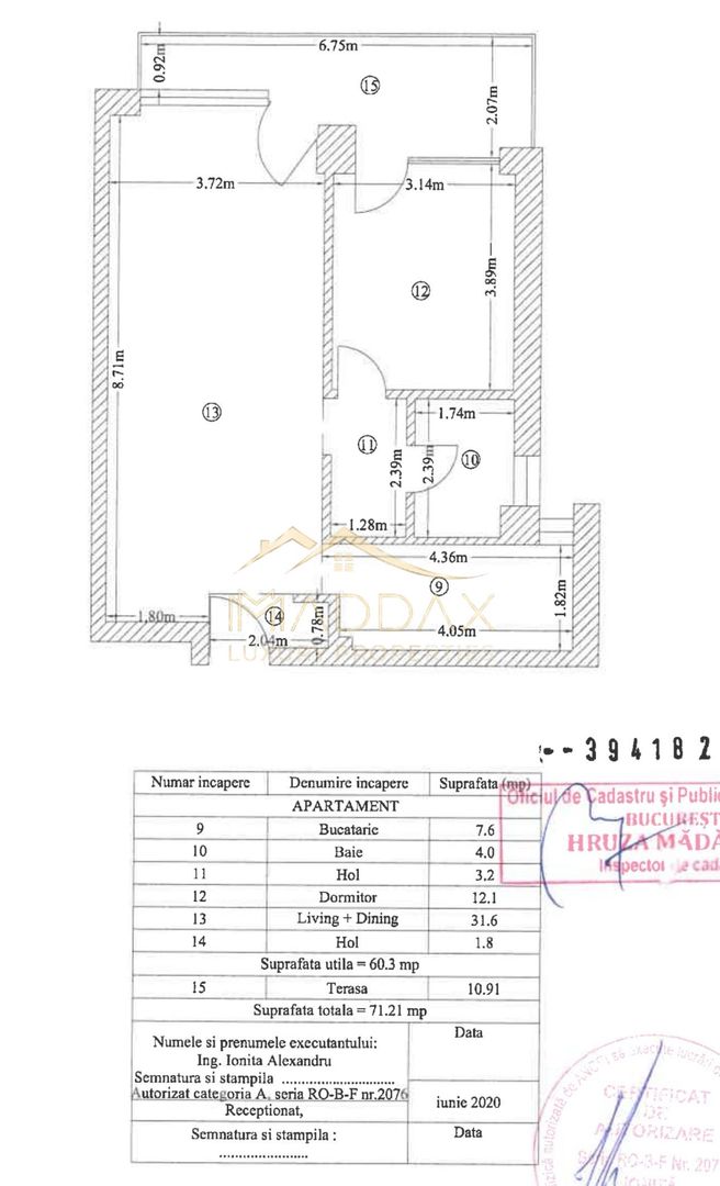 Apartament cu 2 camere *60mp utili* + terasa // Floreasca Lake View - Schiță 20