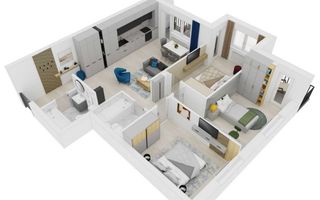 Apartament INTABULAT LA CHEIE, 4 camere, Sibiu - Schiță 8