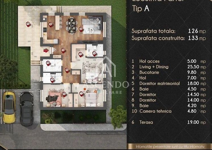 Vand CASE TIP PARTER cu HVAC, 4 camere - Tunari - Poză 31