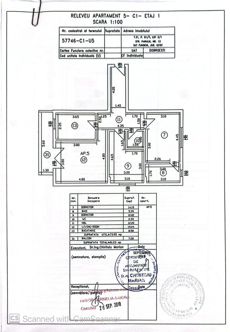 AP. 3 CAMERE - DOBROESTI, CENTRALA PROPRIE, BLOC NOU, LOC DE PARCARE - Poză 12