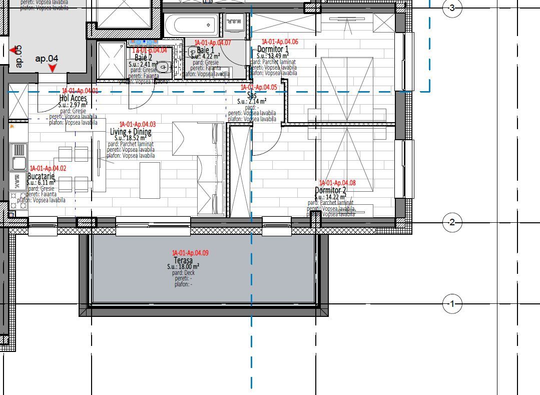 Apartament 3 camere Parcul Dendrologic | Vedere Lacul Chitila - Schiță 3