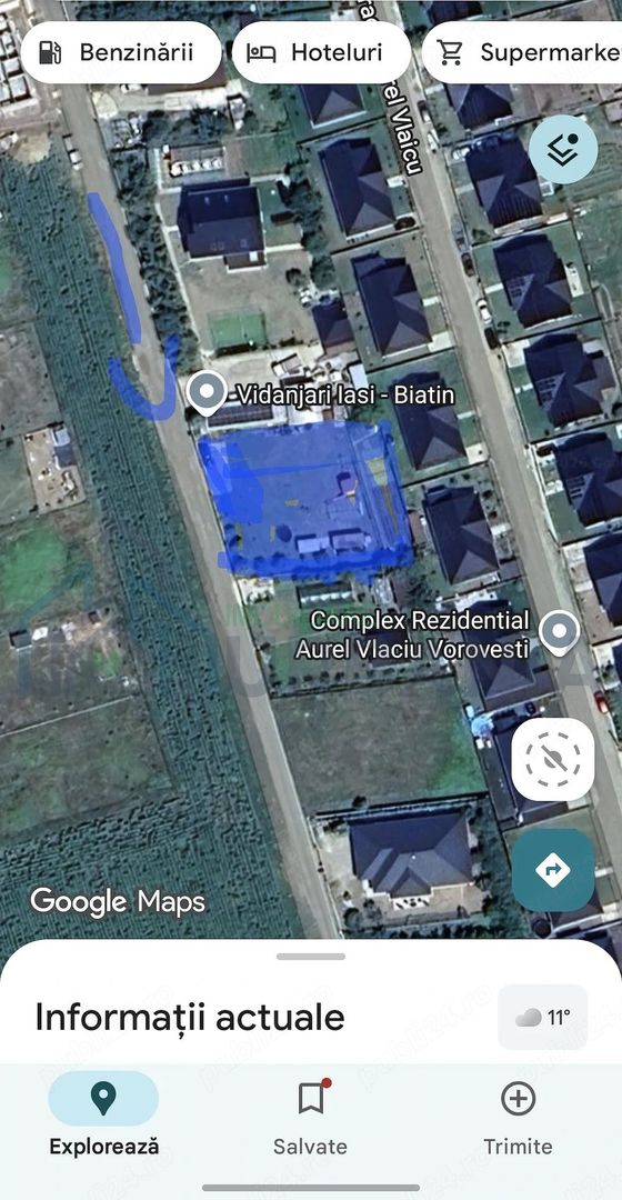 Teren în Vorovești, Miroslava - 1000 mp, utilități - Poză 2