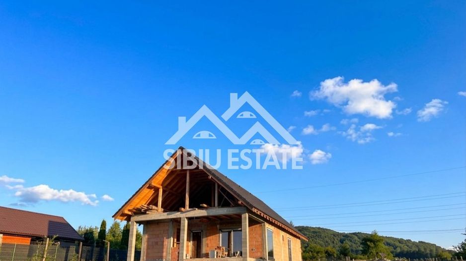 Casa 130 mp, teren 1000 mp, priveliște superbă – Marginimea Sibiului - Poză 1