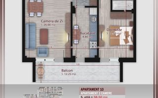 2 camere -proiect nou - Metrou Nicolae Teclu - Schiță 10