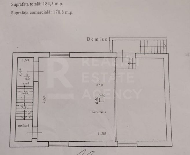 Chirie, spațiu comercial, 185 mp, str. Albisoara, sectorul Râșcani - Poză 21