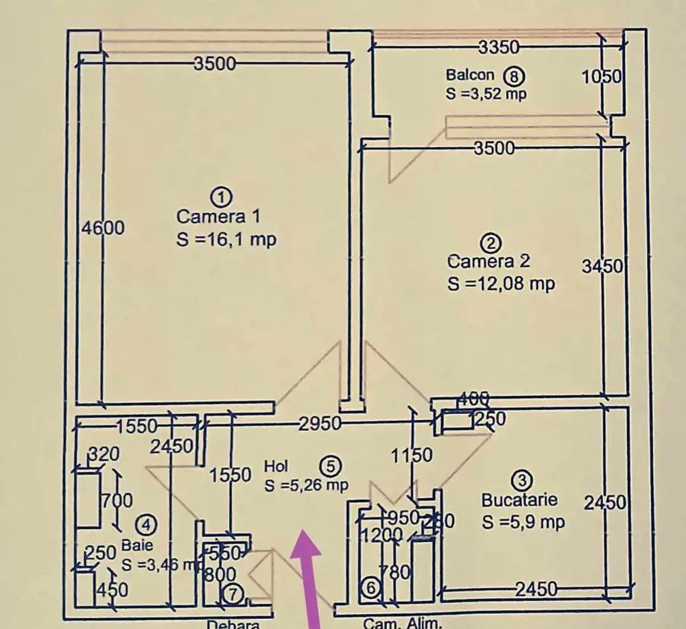Apartament 2 camere  Dambovita decomandat - Poză 5