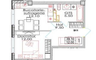 Vânzare, apartament, 1 cameră, str. Ialoveni, Telecentru - Poză 3
