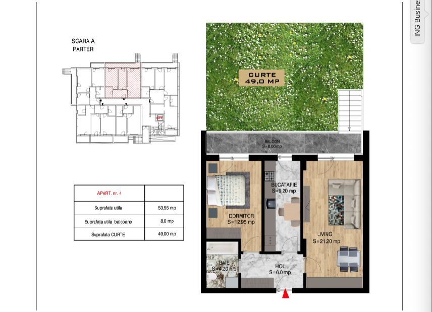 AP. 2CAM DECOMANDAT + GRADINA PROIECT PREMIUM P+3+4R / PALLADY! - Poză 1