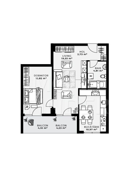 Vanzare apartament cu 2 camere,  zona bazei sportive Gheorgheni - Poză 7