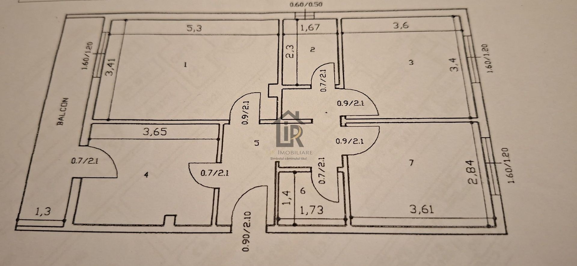 Apartament 3 camere decomandat- Nicolina -Iasi - Schiță 4