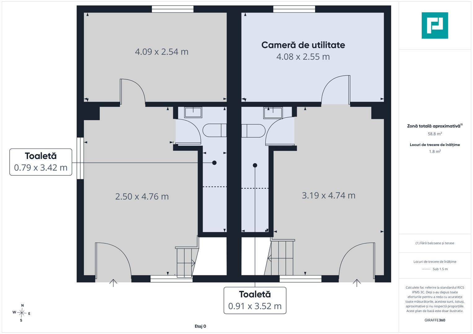 Două duplexuri cu 6 camere, 114mp, zona Confecții - Poză 26