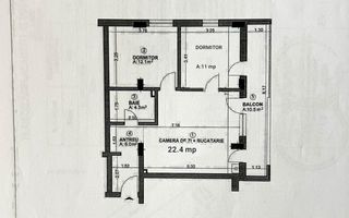 Apartament cu 3 camere la cheie/56 mp/parcare. - Poză 15