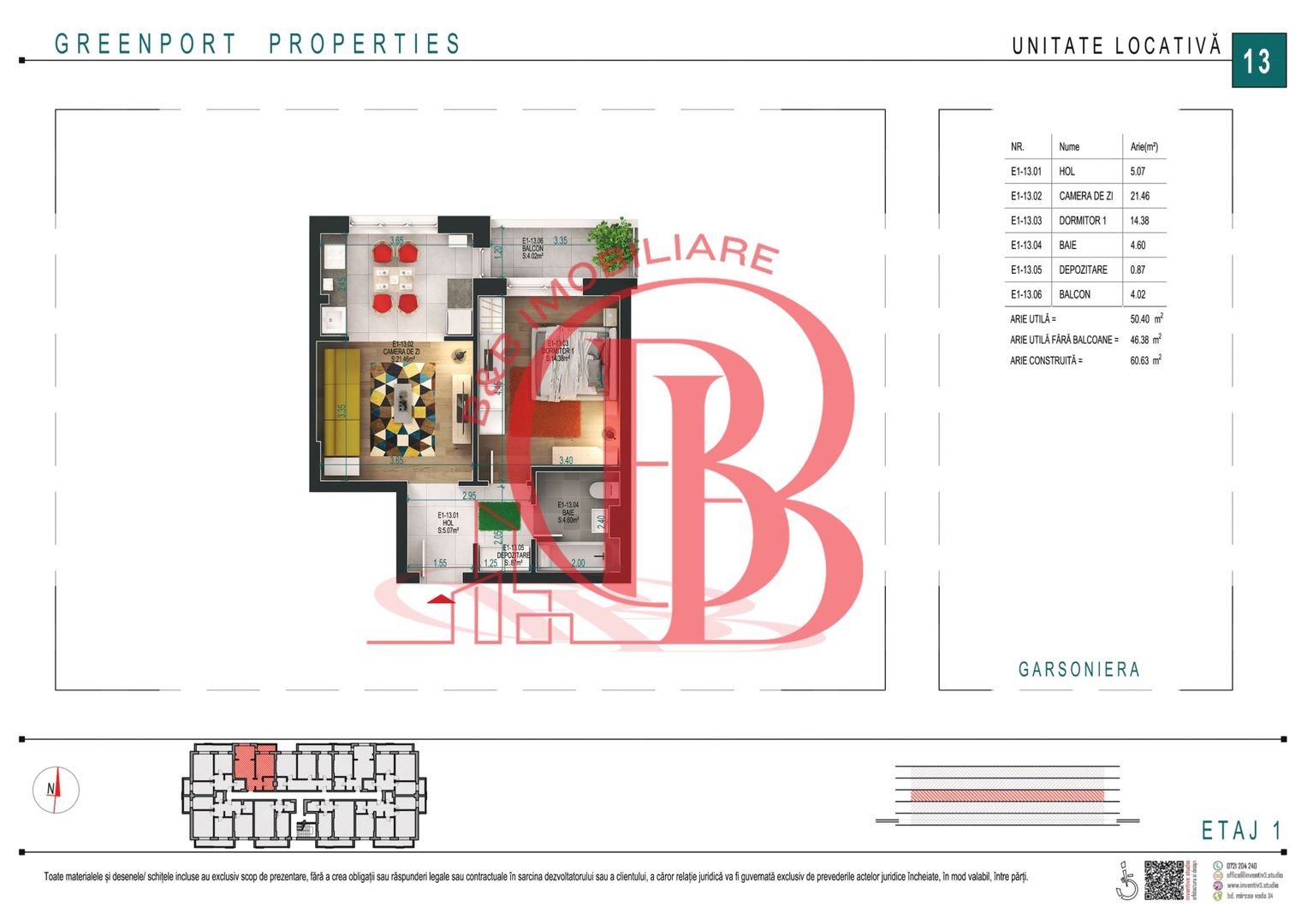 Apartament 2 camere pretabil investitie  Titan Pallady - Schiță 5