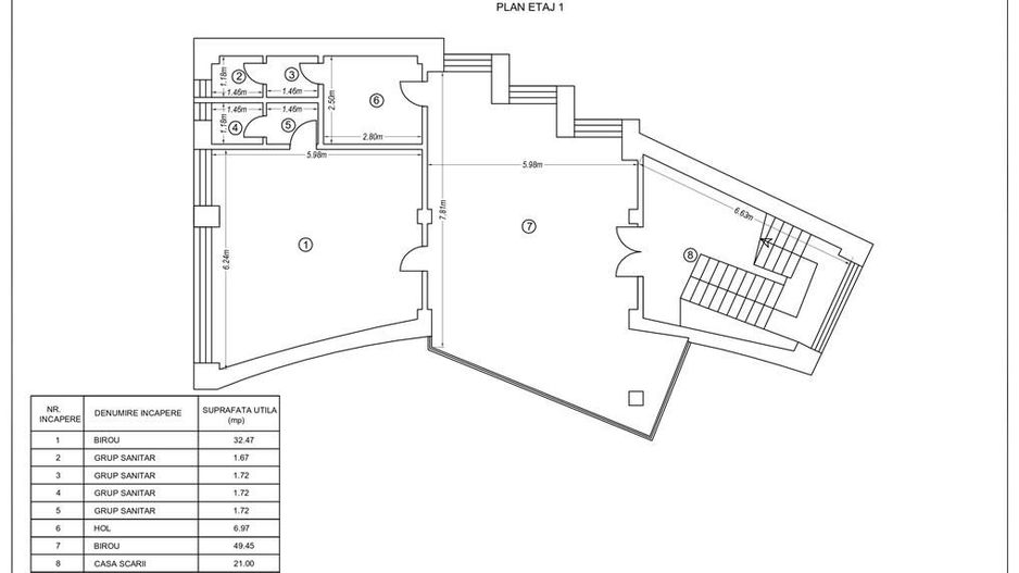 Spatiu birouri, ultracentral; Pret inchiriere - 10 €/mp; - Poză 3
