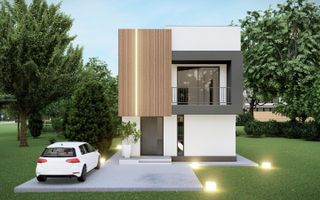 Vila eficienta energetic Tunari, strada publica, POMPA SI PANOURI SOLARE - Poză 6