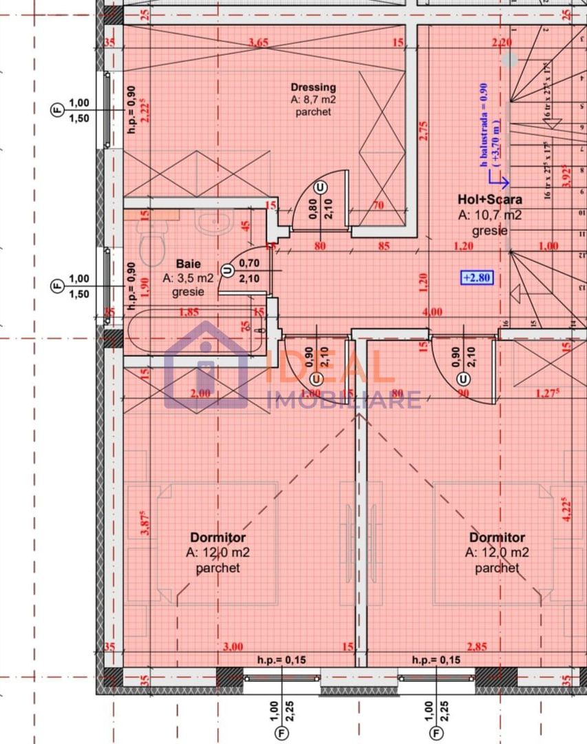 Casa tip quadruplex cu 4 camere in Calea Cisnadiei, zona Casa de Apa - Schiță 7