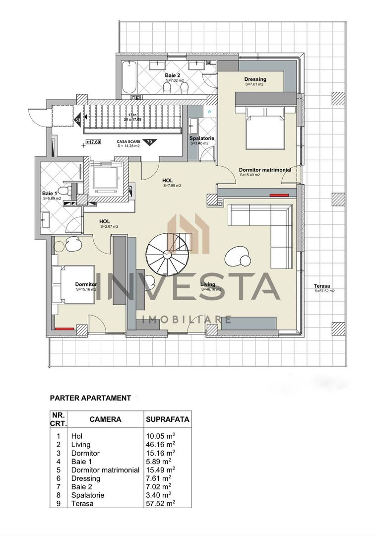 Penthouse modern de 150 mp utili! + 2 Terase de 200 mp! - Poză 19