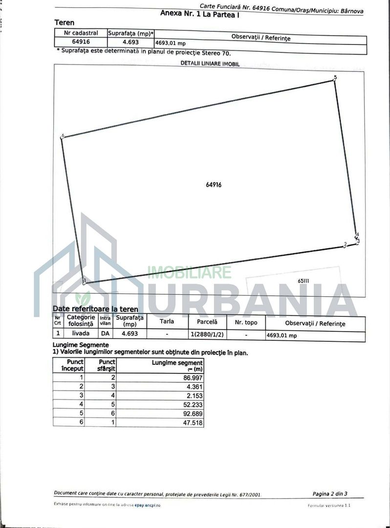 Teren intravilan 4693 mp, Pietrarie, comuna Barnova – oportunitate investiție - Poză 2