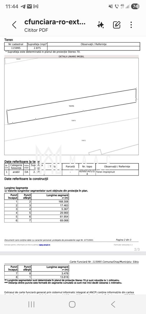 Teren intravilan 2.875 mp | Industrial Vest, Sibiu | 18 m - Poză 1