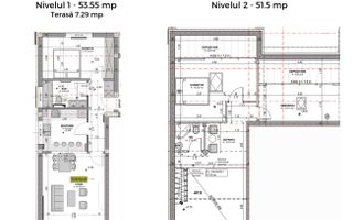 Penthouse 4 camere, 2 bai, intabulat (C&A-54N-MI-ap.9) - Poză 2