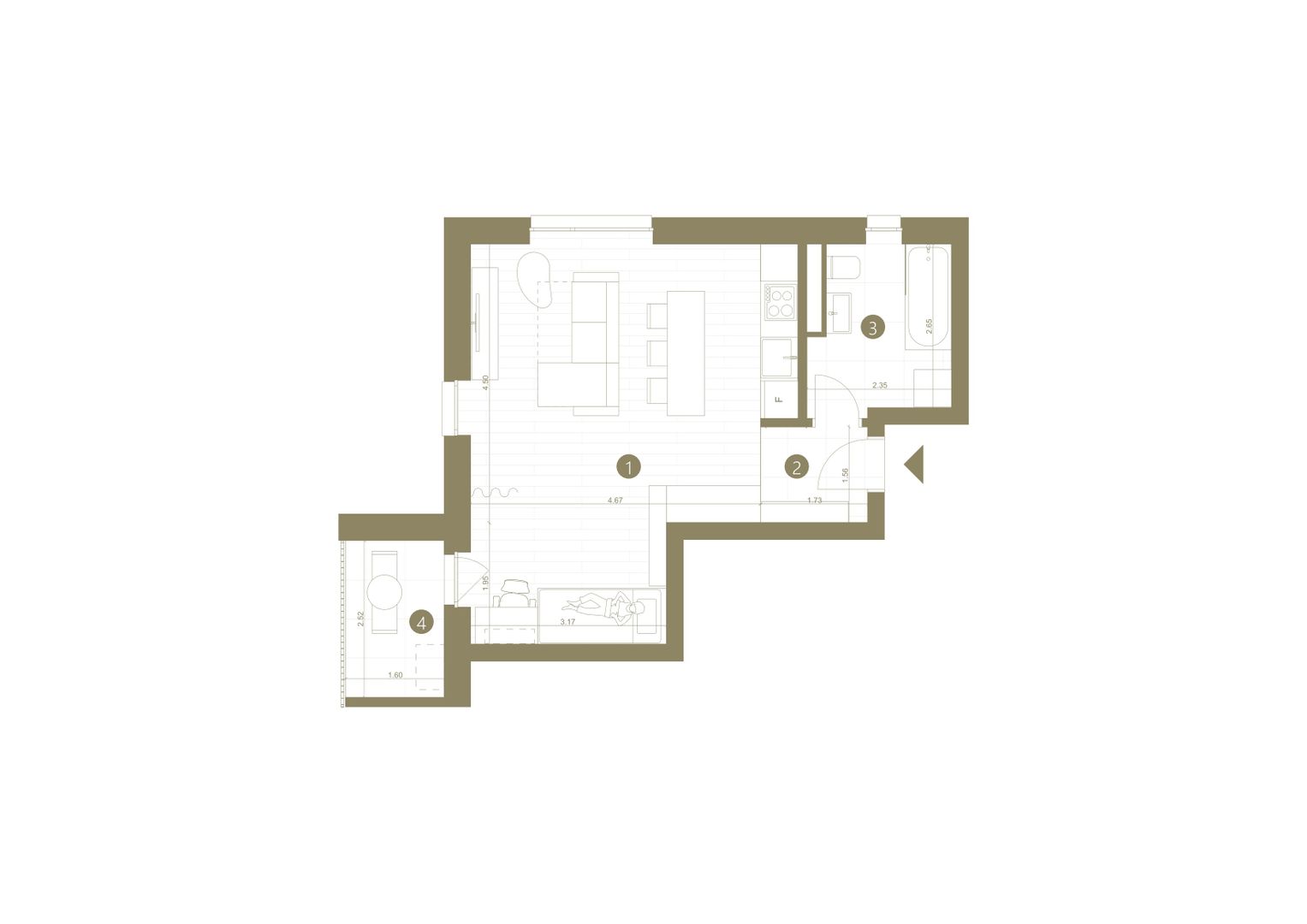 Apartament cu 1,5 camere în zona Confecții - Poză 5