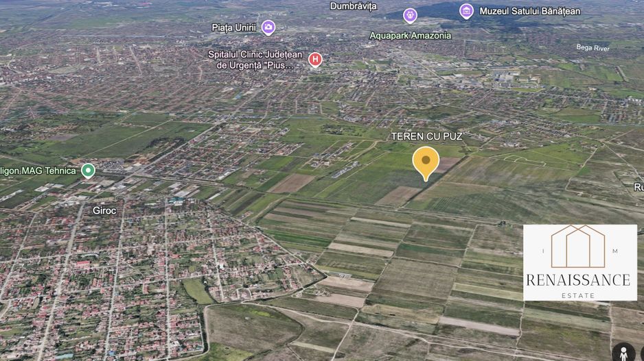 Giroc Teren 31 Hectare cu PUZ | Destinatie Mixta - Blocuri max P+5+R - Poză 1