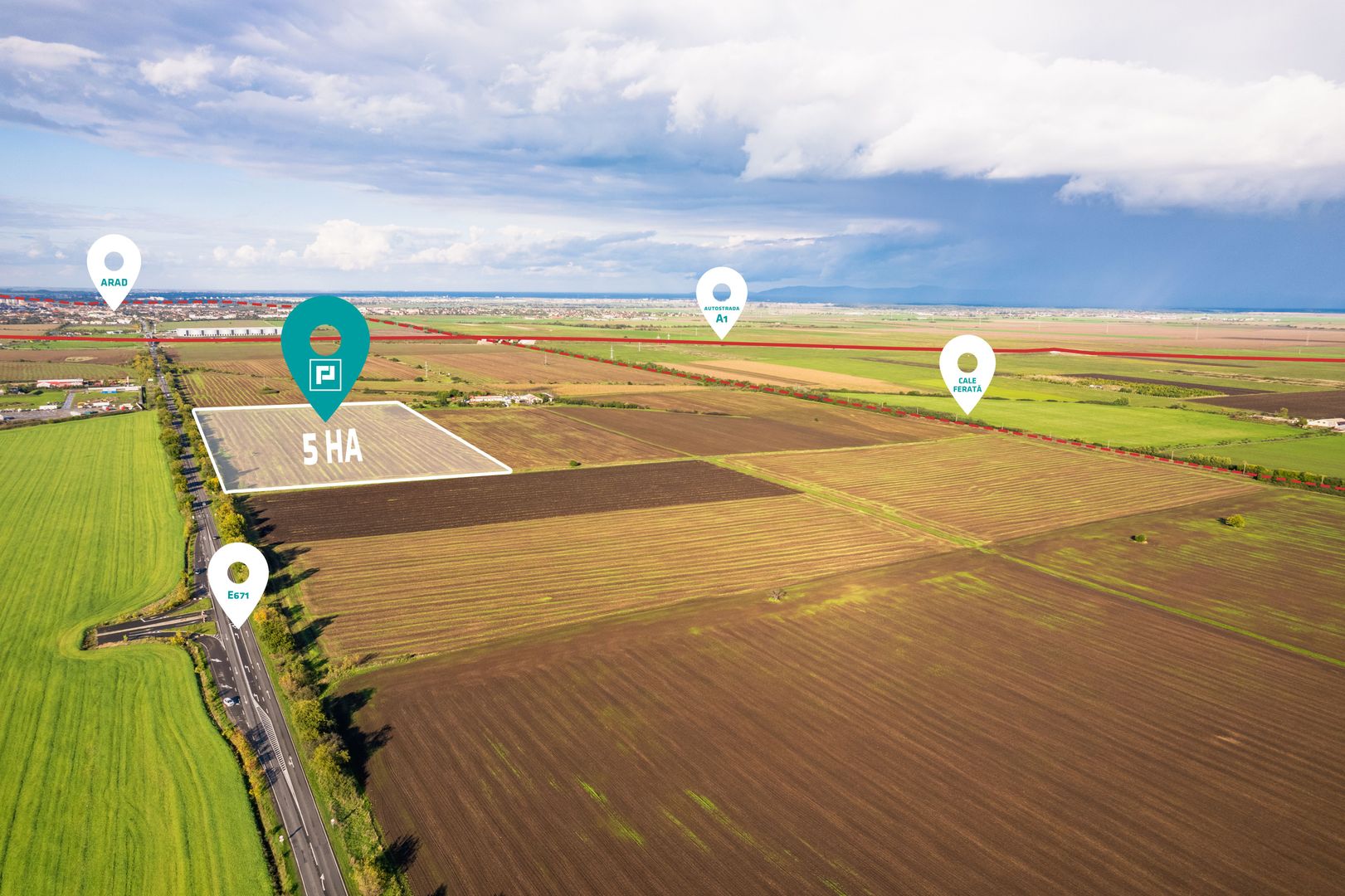 Teren de 50000 mp în Arad - Poză 1