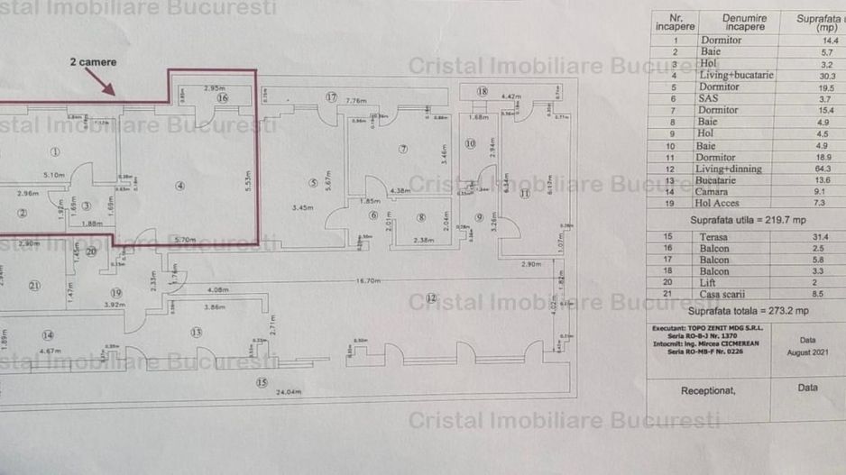 Vanzare Penthouse 4 camere suprafata de 200 mp,, metrou Mihai Bravu - Poză 10