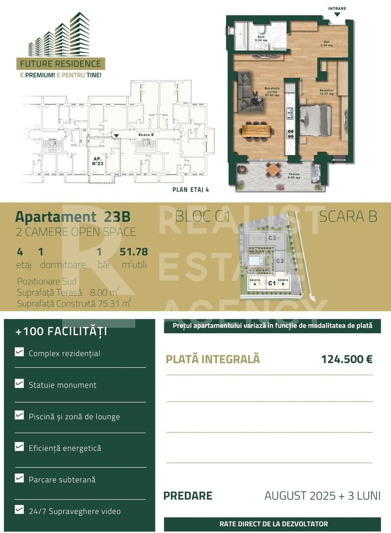 Vânzare, apartament, 2 camere, zona Torontalului, Timișoara - Schiță 8