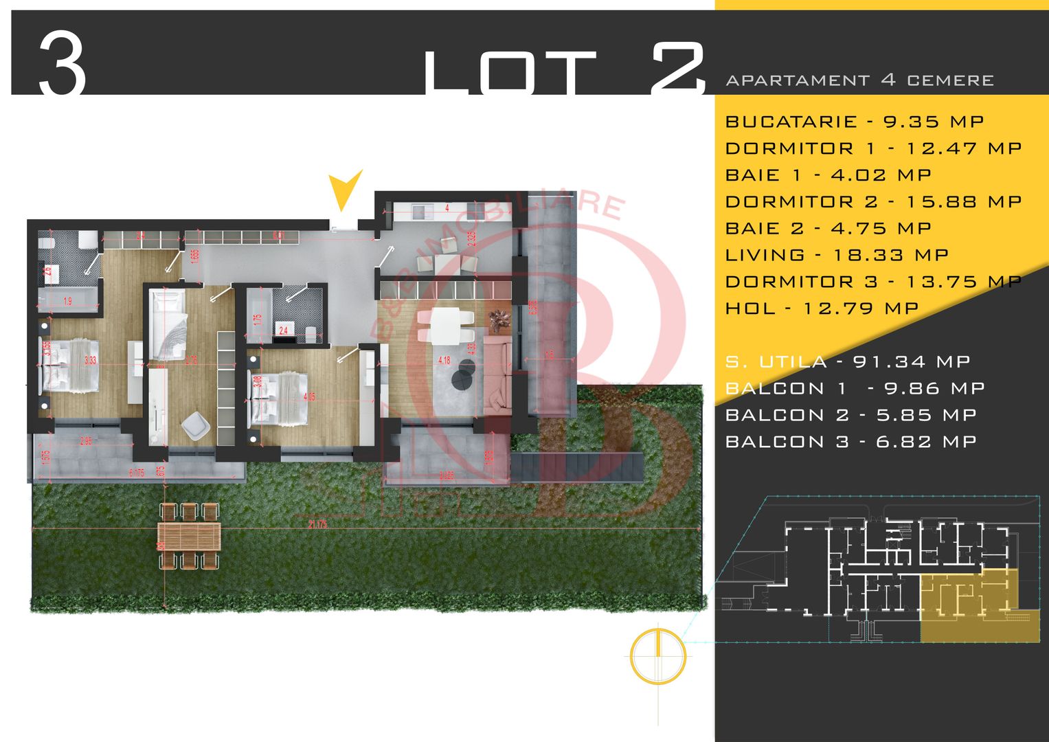 4 camere cu gradina Titan Pallady  Metrou Nicolae Teclu - Schiță 11