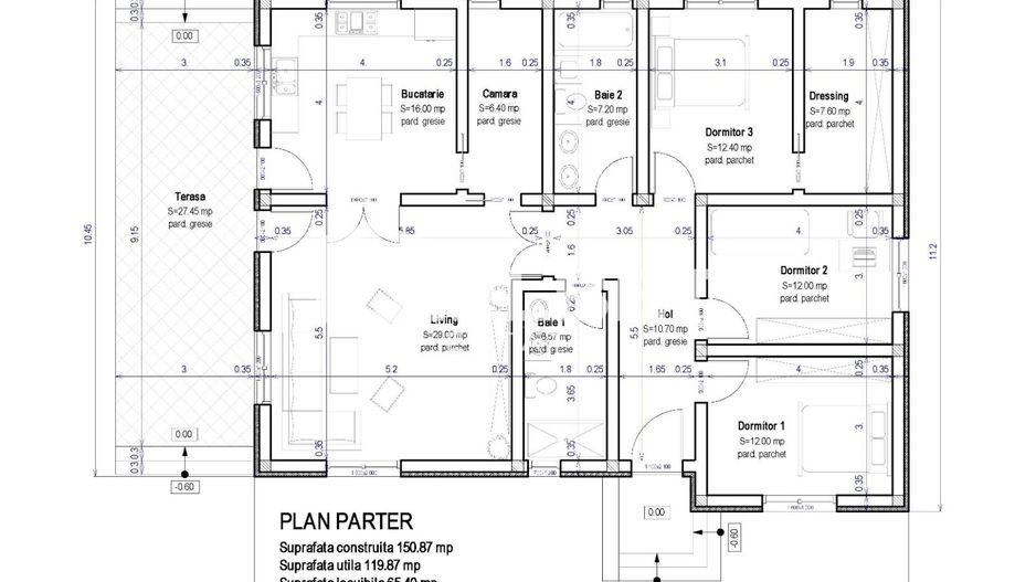 4 Camere / Hărman / 120mp utili / 500mp teren - Poză 3