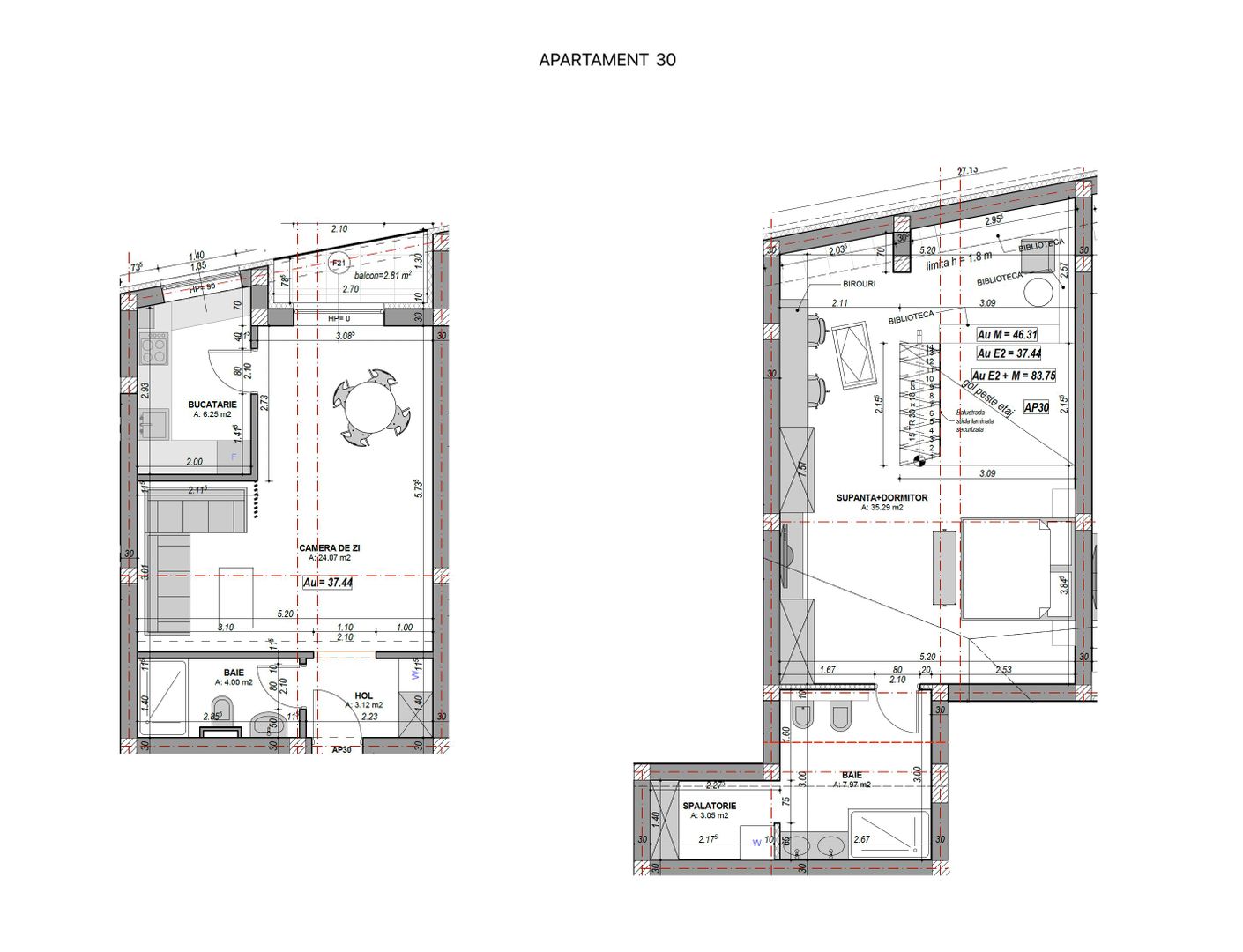 Penthouse 2 camere, 2 bai si birou, finisat la cheie (NCL-COL-ap.30) - Poză 4