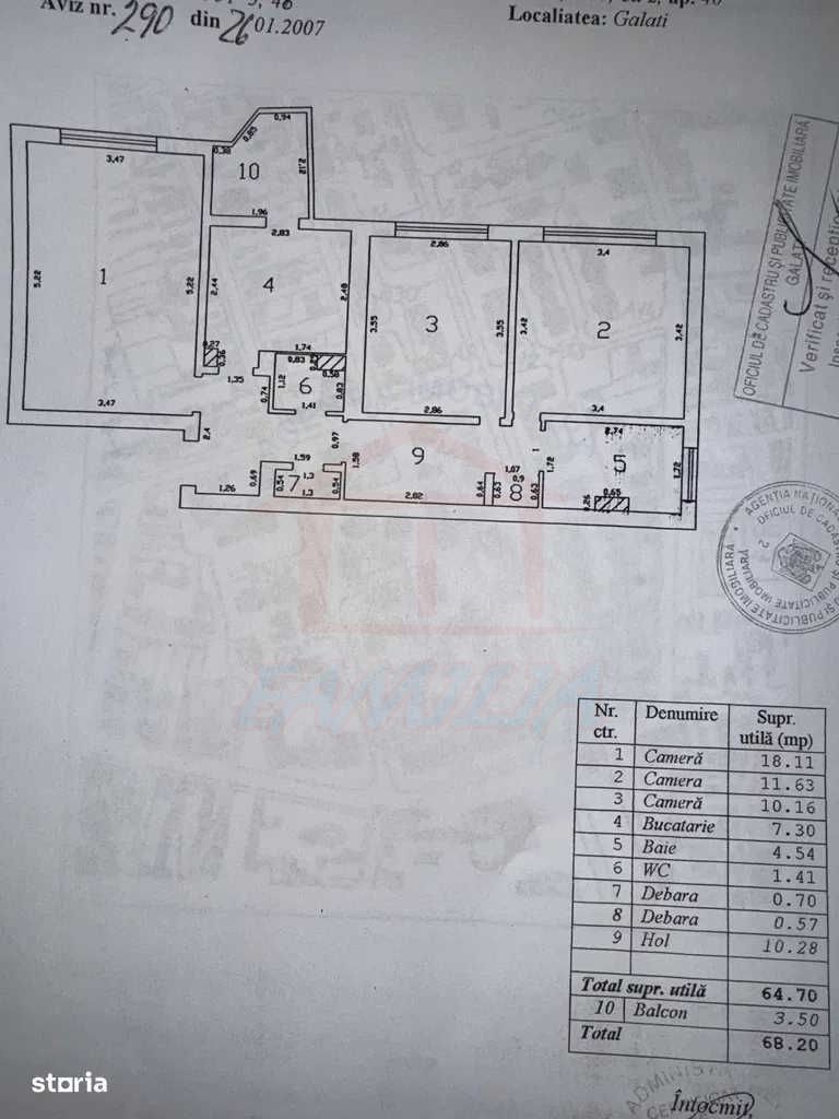 Apartament 3 camere decomandate, etaj 2 – zona Piata Centrala - Poză 9